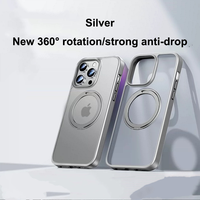 Support de téléphone antichoc robuste en acier inoxydable usiné CNC par électroérosion à fil, rotation à 360° pour iPhone 17 16 15