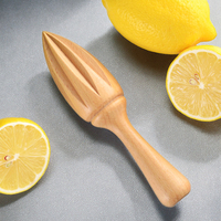 Alat pembuat jus buah Mini pemeras Lemon Manual kayu pemeras jeruk pemeras Lemon portabel peralatan dapur