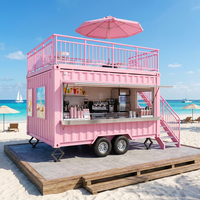 Kiosque et bar préfabriqués en conteneur de 10 pieds, en panneaux sandwich d'acier, portables et en kit, au design moderne du milieu du siècle, pour usage en extérieur