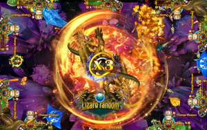 55 inch hiển thị đại dương Vua 3 sư tử tấn công Cá Trò chơi đứng 3 người chơi cá bảng - Product Image 5