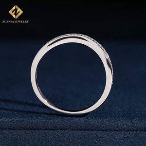 Anillo de boda curvado en forma de V con diamantes cultivados en laboratorio, anillo de compromiso y eternidad para mujer - Product Image 4