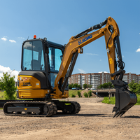 Nouvelle mini-excavatrice sur chenilles XE27U avec moteur Kubota, cabine fermée et climatisation, chenilles en caoutchouc, mini-pelle compacte à rotation arrière