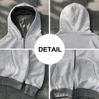 OEM 100% Katun Hoodie Berkerudung Dua Sisi Polos Ukuran Besar Model Crop Y2k Pakaian Olahraga Jogger Sweatshirt Hoodie untuk Pria