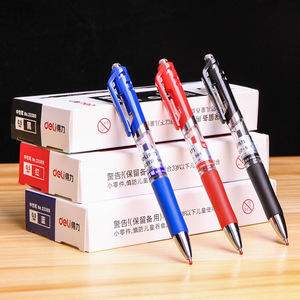 Deli Gel Pen 0.5mm Smooth Writing Office School Supply Plastic Body Blue Red Black <b>Ink</b> - Product Image 2