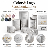 Boîte en papier pliable argentée métallisée personnalisée OEM avec logo en relief pour cosmétiques et parfums