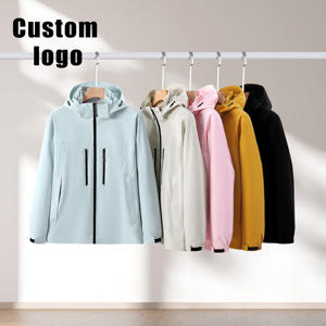 Chaqueta de lluvia con cremallera de carcasa dura <span class=keywords><strong>impermeable</strong></span> Unisex de alta calidad diseño personalizado para hombre para otoño a prueba de viento transpirable de una sola <span class=keywords><strong>capa</strong></span> - Product Image 1