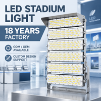 Projecteur LED modulaire étanche IP67 à haut lumen pour stade, terrain de football, arène sportive, éclairage extérieur sur haut mât