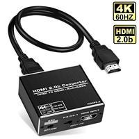 Commutateur HDMI 2.0 4K Hardrock Metal, distributeur, séparateur audio et décodeur + convertisseur ARC avec HDCP et HDR10 60Hz