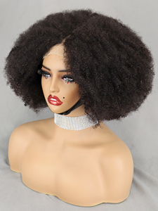 Parrucche di pizzo capelli umani 100% indiano vergine Bob parrucche a buon mercato in vendita <span class=keywords><strong>Afro</strong></span> crespo ricci 4x4 chiusura di pizzo parrucche corte da <span class=keywords><strong>donna</strong></span> - Product Image 3