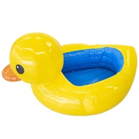Piscine gonflable en forme de canard pour enfants, jeu de pêche, hermétique, à air
