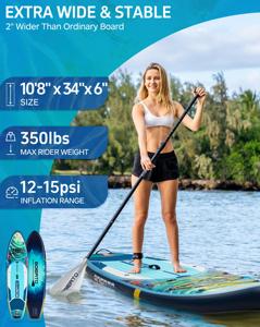 กระดานแพดเดิลบอร์ดตกปลาแบบเป่าลม รุ่น BT03 ขนาด 10'8''*34''*6'' สำหรับเล่นน้ำและเล่นเซิร์ฟ ความจุสูง ขายส่ง - Product Image 2
