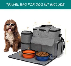 BSCI Factory Dog Travel <b>Bag</b> Weekend Pet Travel Set for Dog and <b>Cat</b> Airline Approved <b>Tote</b> Organizer for Supplies with - Product Image 2