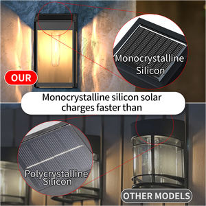 Lámpara de pared solar LED Ip65 impermeable al aire libre jardín montaje en pared inducción aplique de pared solar luz - Product Image 3