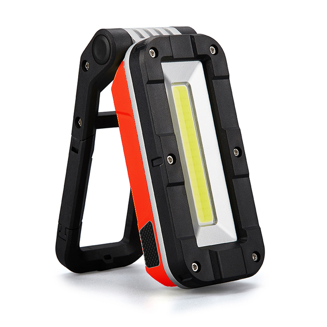 Rechargeable 3W COB LED Magnetic Foldable Stand Warning Function Worklight with Clip