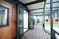 Casa Contenedor de Lujo Moderna Expandible de 20 pies con Doble Ala y Terraza en el Techo para Jardín Trasero y Resort Vacacional