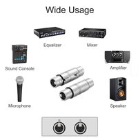 Nouvel adaptateur de contact en cuivre à 3 broches pour vente en gros, convertisseur de courant nominal pour mixeur, connecteur de microphone
