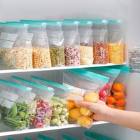 Sacs en plastique PE jetables de haute qualité avec soufflet latéral, résistants à la déchirure, pour la conservation des aliments, des aliments pour animaux, des gâteaux, avec fermeture éclair