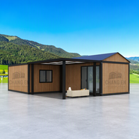 Villas mobiles résidentielles construites avec un cadre en panneaux sandwich en acier léger, design moderne, conteneur détachable, garantie 1 an