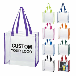 Fabricants de sacs de shopping, sac de plage imperméable, sac en plastique transparent personnalisé, sacs en PVC transparents avec logo imprimé/chenille/brodé - Product Image 1