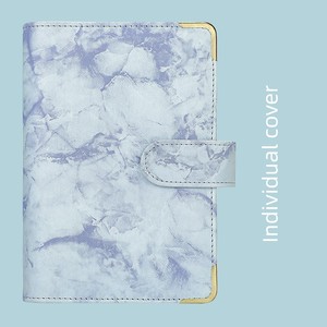 Carnet de notes A6 en cuir PU et marbre, classeur, planificateur, organisateur d'argent pour des économies, avec 12 poches à fermeture éclair, autocollants - Product Image 5