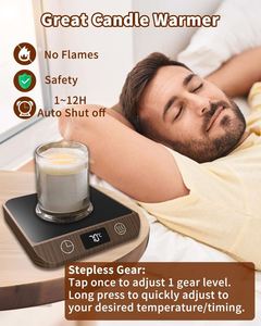 Calentador de Tazas USB Inteligente con Pantalla de Temperatura, Apagado Automático de 2 a 12 Horas, Diseño de Madera para Oficina y Hogar, Productos en Stock - Product Image 5