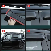 Deflectores de Viento para Ventanas de Acrílico, 4/6 Piezas, Protectores de Lluvia para Puertas, Aptos para BYD Leopard 7 / Ti7, Accesorios Exteriores