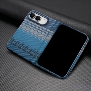 เคสโทรศัพท์แม่เหล็กเนื้อคาร์บอนไฟเบอร์สุดหรูสำหรับ iPhone Duo พร้อมฟิล์มกันรอยหน้าจอ  บางเฉียบ ผลิตจาก PC แข็งแรง ทนทานต่อแรงกระแทก - Product Image 1