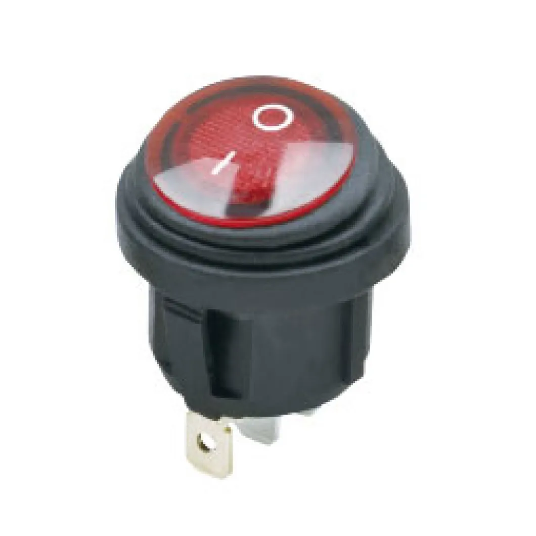 ABILKEEN KCD1 série bouton à tête plate ronde de haute qualité huile et interrupteur à bascule étanche avec lumière LED colorée