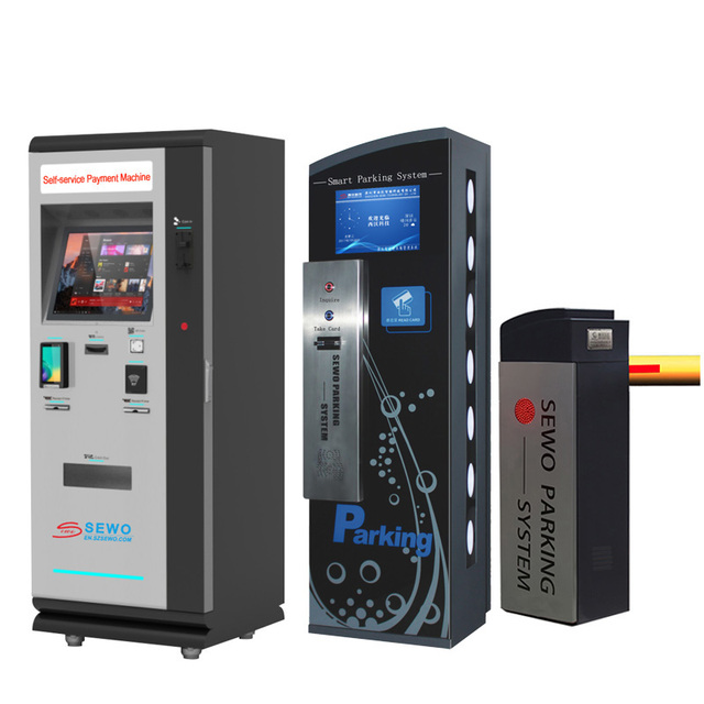 SEWO Parking Lot Automatic Payment Parking Ticket System Car Parking Ticket Dispensing Machine for Vehicle Entrance Exit Access
