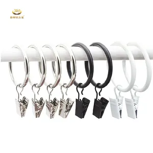 Xinhanrui Custom Multifunction Metal Curtain Accessories Curtain Rings With Clip