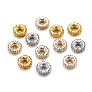 Perles entretoises pour bracelets 8 mm CCB plaqué or rhodié pour la fabrication de bijoux (bracelets et joncs) - Product Image 3