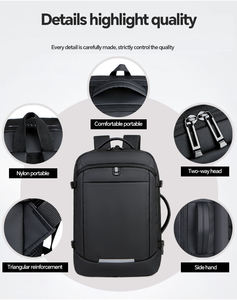 Sac à dos antivol imperméable personnalisé pour ordinateur portable, sacoche souple pour étudiants, école, extérieur, sport décontracté avec fermeture éclair et motif lettre - Product Image 4