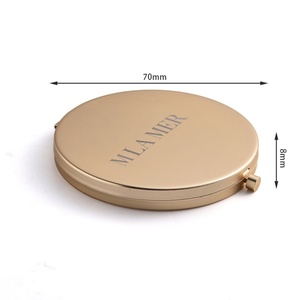 Fashion Round Dual <b>Mirror</b> Silkscreen Printing Iron Gold Metal Fold <b>Mirror</b> - Product Image 4