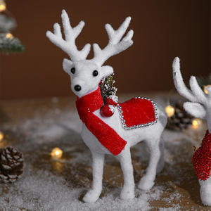 White Elk <b>Christmas</b> Ornament Xmas Holiday Decorations <b>for</b> New Year <b>Christmas</b> Decorations <b>for</b> Home Decor - Product Image 2