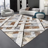 Tapis de sol imprimé géométrique imperméable et antidérapant pour canapé-lit, cuisine et décoration intérieure
