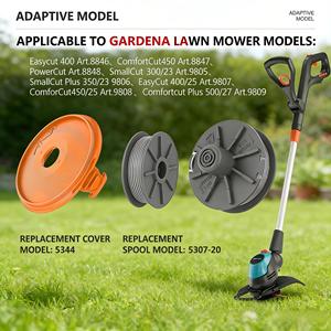 Bobine/tête de coupe de rechange pour tondeuse robotisée, fil en nylon 05307-20 6 mm pour Gardena Easycut Comfortcut Powercut Smallcut - Product Image 6