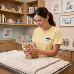 T-shirt personnalisé brodé pour vétérinaires avec silhouette <span class=keywords><strong>de</strong></span> chien et <span class=keywords><strong>de</strong></span> chat, logo sur la poitrine gauche, pour uniforme du personnel des cliniques vétérinaires - Product Image 6