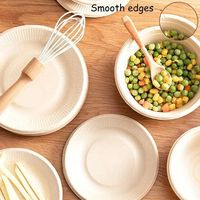Assiette de 9 pouces Assiette à bagasse jetable Assiette à dîner biodégradable respectueuse de l'environnement