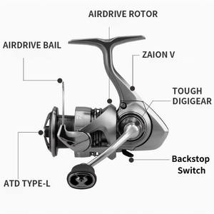 Máy câu cá quay tay DAIWA <span class=keywords><strong>EXCELER</strong></span> LT 5BB, tỉ số truyền 5.3:1, tay quay tháo rời, câu cá rê, câu sông, làm bằng kim loại nhôm bền chắc - Product Image 5