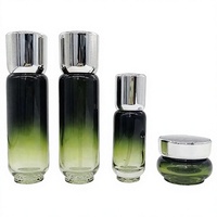 Botol Parfum Kaca Oktagon Bening 40ml Mewah Kosong untuk Attar Minyak Atsiri, Wadah Isi Ulang, Kemasan Parfum Emas