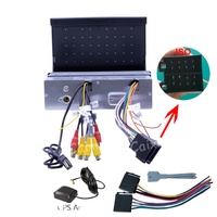 Lecteur multimédia LEHX 7 pouces HD Android 9.0, autoradio 1 DIN avec GPS, navigation, écran rétractable, lecteur multimédia 1 DIN DVD