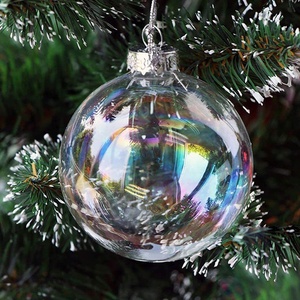 Palline Trasparenti Iridescenti da 6cm/8cm <span class=keywords><strong>per</strong></span> Albero di <span class=keywords><strong>Natale</strong></span>, <span class=keywords><strong>Decorazioni</strong></span> Arcobaleno Riempibili <span class=keywords><strong>per</strong></span> Feste e Matrimoni - Product Image 1
