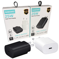 Adaptateur universel Type-C PD 25W USB C Chargeurs ultra-rapides pour Samsung Galaxy S26 S25 S24 pour iPhone 18 17 16 Adaptateur secteur USB-C