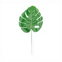 Feuille de Monstera Artificielle en Plastique Réaliste, Haute Simulation, Durable pour Salon, Décoration Intérieure, Bureau, Maison, Mariage, Noël
