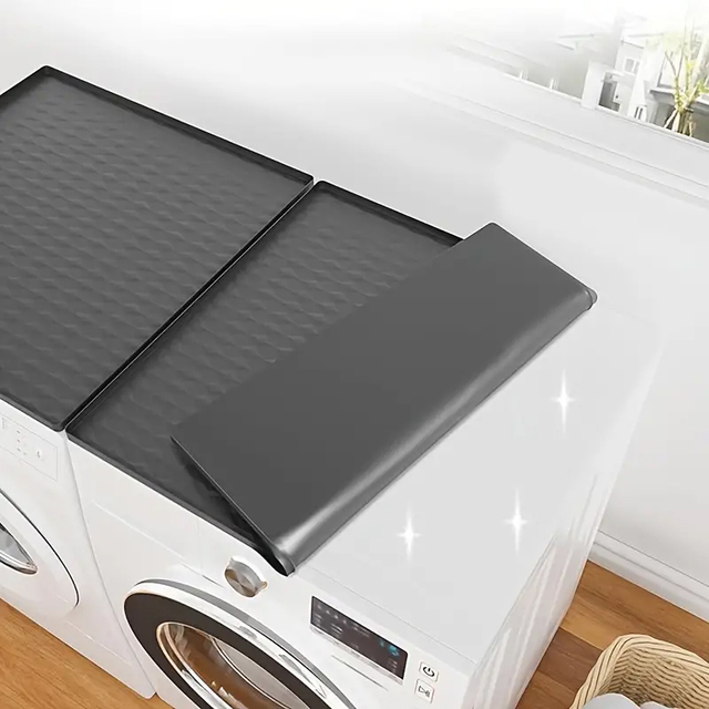 Flexible Waterproof Washable Silicone Mat Washing Machine and Dryer Washer and Dryer Top Cover,Washer and Dryer Top Protector