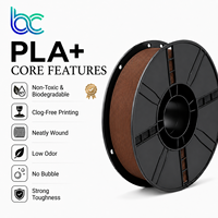 Filament d'imprimante 3D PLA+ 1,75 mm de diamètre, température d'impression 205-215°C, résistance 8,0 KJ/m, moulage facile, impression fluide, faible coût