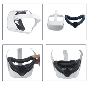 Accesorios VR 6 en 1, cubierta nasal de bloqueo de luz de espuma PU transpirable mejorada, Soporte de interfaz Facial <span class=keywords><strong>para</strong></span> Meta <span class=keywords><strong>Quest</strong></span> <span class=keywords><strong>2</strong></span> - Product Image 2