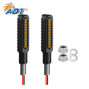 Clignotants de moto à LED séquentiels universels Amber Flowing pour moto - Product Image 4