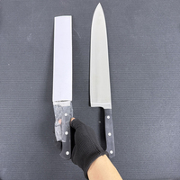 LONSDOW Couteau Gyuto à trancher le pain dentelé japonais de 10 pouces Couteaux de chef plus larges Couteau de cuisine pour couper la viande et le gâteau