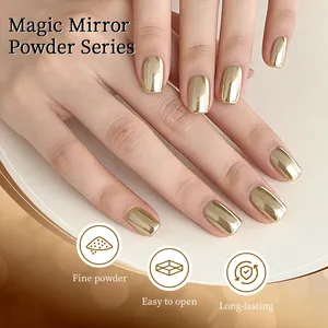 3 Colors Magic <b>Mirror</b> Powder for Nails Metallic Gold Silver Chrome Nail Powder Holographic <b>Mirror</b> Effect for Nail Art Decoration - Product Image 6